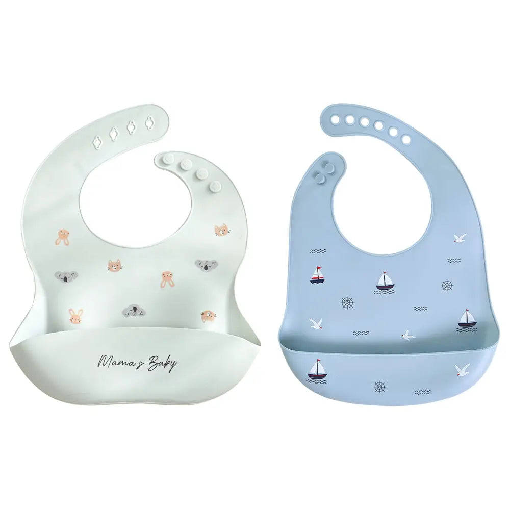 シリコンビブ お食事エプロン ベビー用 食べこぼし防止 立体ポケット付き 軽量 柔らか素材 丸めて収納 お手入れ簡単 防水 汚れにくい 持ち運び便利 離乳食グッズ 赤ちゃん用品