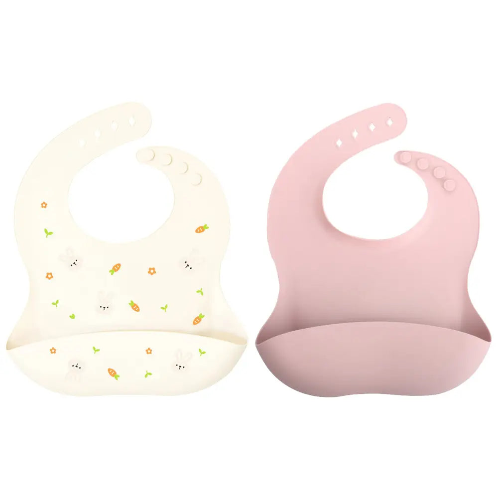 シリコンビブ お食事エプロン ベビー用 食べこぼし防止 立体ポケット付き 軽量 柔らか素材 丸めて収納 お手入れ簡単 防水 汚れにくい 持ち運び便利 離乳食グッズ 赤ちゃん用品