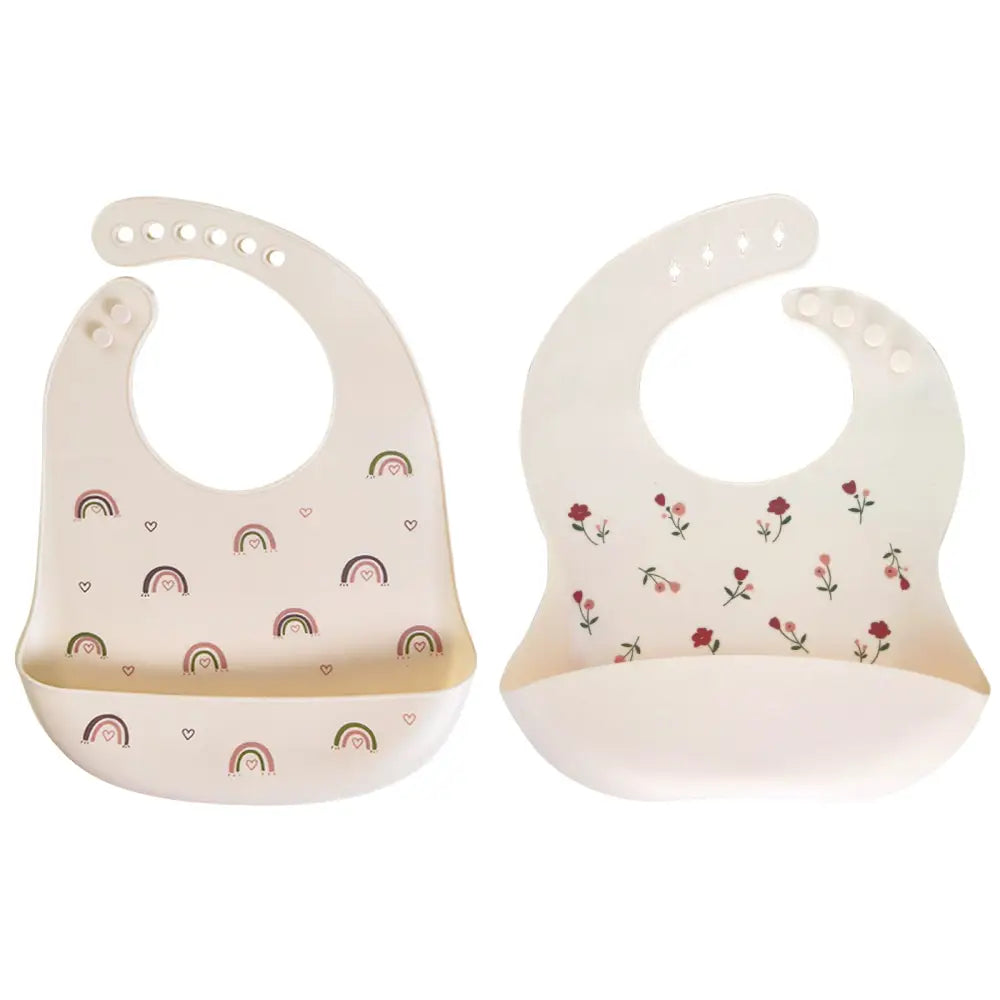 シリコンビブ お食事エプロン ベビー用 食べこぼし防止 立体ポケット付き 軽量 柔らか素材 丸めて収納 お手入れ簡単 防水 汚れにくい 持ち運び便利 離乳食グッズ 赤ちゃん用品