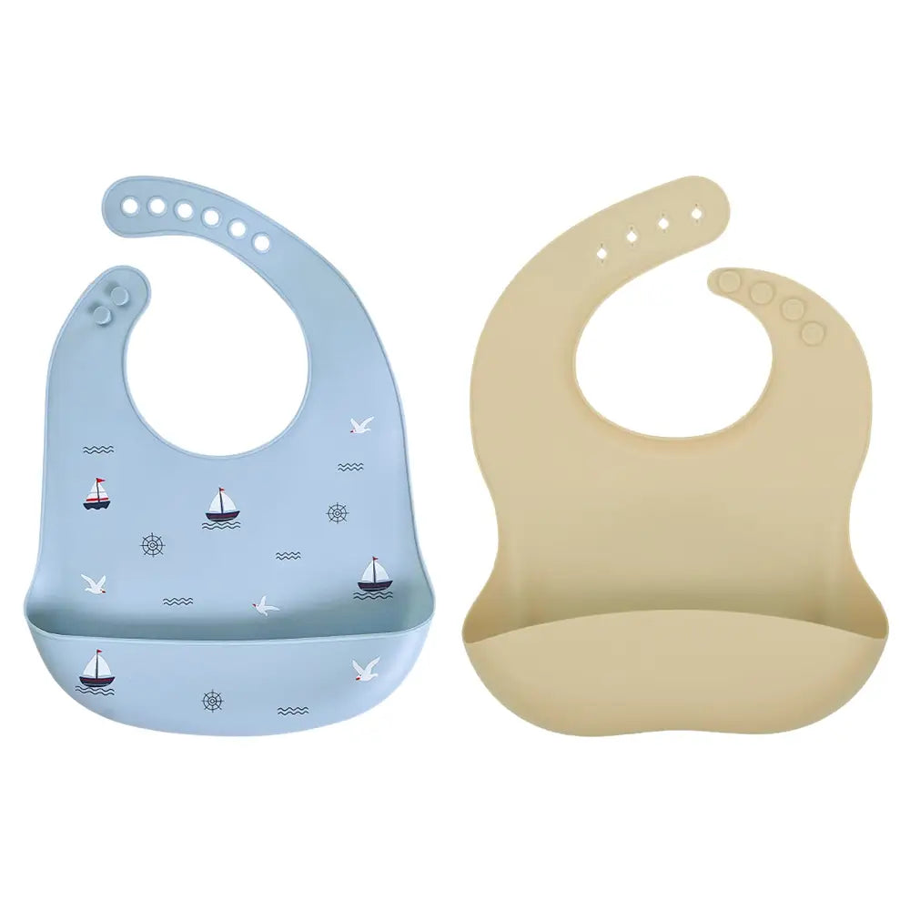 シリコンビブ お食事エプロン ベビー用 食べこぼし防止 立体ポケット付き 軽量 柔らか素材 丸めて収納 お手入れ簡単 防水 汚れにくい 持ち運び便利 離乳食グッズ 赤ちゃん用品