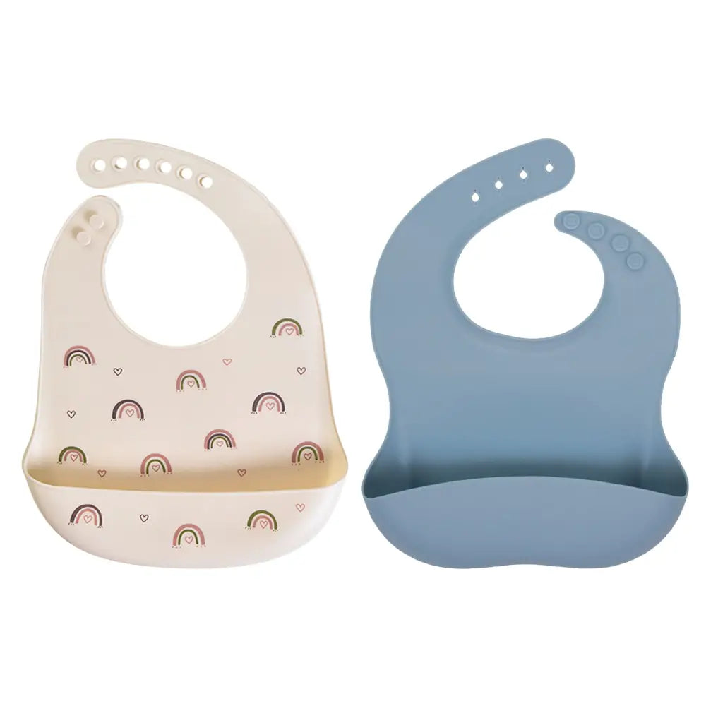 シリコンビブ お食事エプロン ベビー用 食べこぼし防止 立体ポケット付き 軽量 柔らか素材 丸めて収納 お手入れ簡単 防水 汚れにくい 持ち運び便利 離乳食グッズ 赤ちゃん用品