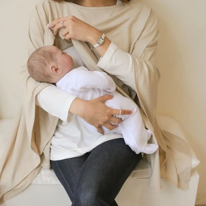 授乳ケープ ママ用授乳ケープ 赤ちゃん授乳ケープ 透けにくい 簡単着脱 ポンチョタイプ授乳ケープ 360度カバー 伸縮素材 コンパクト授乳ケープ シンプルデザイン