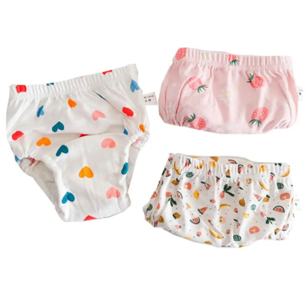 トレーニングパンツ 3枚セット 6層ガーゼ 男の子 女の子 90 100 2サイズ おねしょパンツ 防水層  トレパン トイレトレーニング パンツ トイトレパンツ  保育園 通気性 可愛い おしゃれ 赤ちゃん ベビー　コットン　綿100％