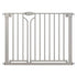 ワイドベビーゲート 拡張フレーム対応 ダブル扉 両開き 片手操作 自動クローズ ダブルロック 安全設計 階段対応 廊下設置 リビング対応 インテリア調 高密度スチール グレージュカラー