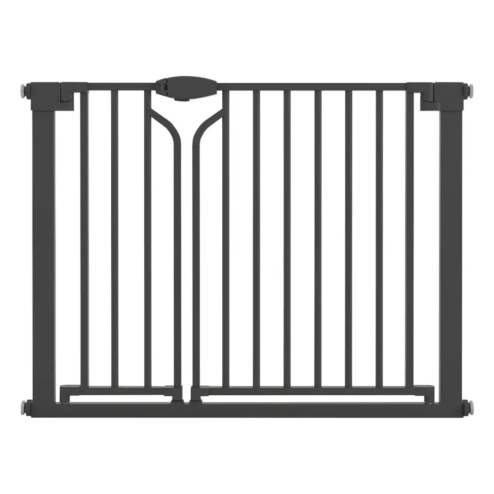 ワイドベビーゲート 拡張フレーム対応 ダブル扉 両開き 片手操作 自動クローズ ダブルロック 安全設計 階段対応 廊下設置 リビング対応 インテリア調 高密度スチール グレージュカラー