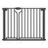 ワイドベビーゲート 拡張フレーム対応 ダブル扉 両開き 片手操作 自動クローズ ダブルロック 安全設計 階段対応 廊下設置 リビング対応 インテリア調 高密度スチール グレージュカラー