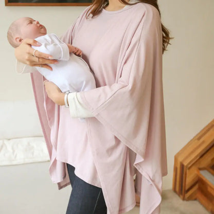 授乳ケープ ママ用授乳ケープ 赤ちゃん授乳ケープ 透けにくい 簡単着脱 ポンチョタイプ授乳ケープ 360度カバー 伸縮素材 コンパクト授乳ケープ シンプルデザイン